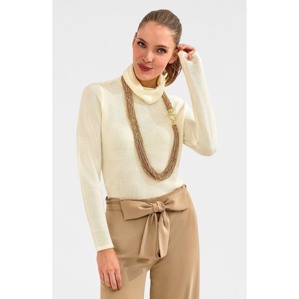NEW Gretchen Scott Knit Knit Turtleneck‎ Sweater Small